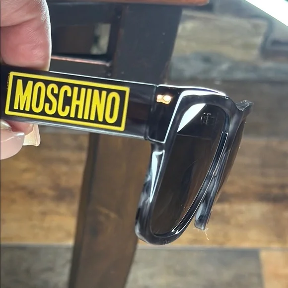 Moschino Black and Yellow Sunglasses